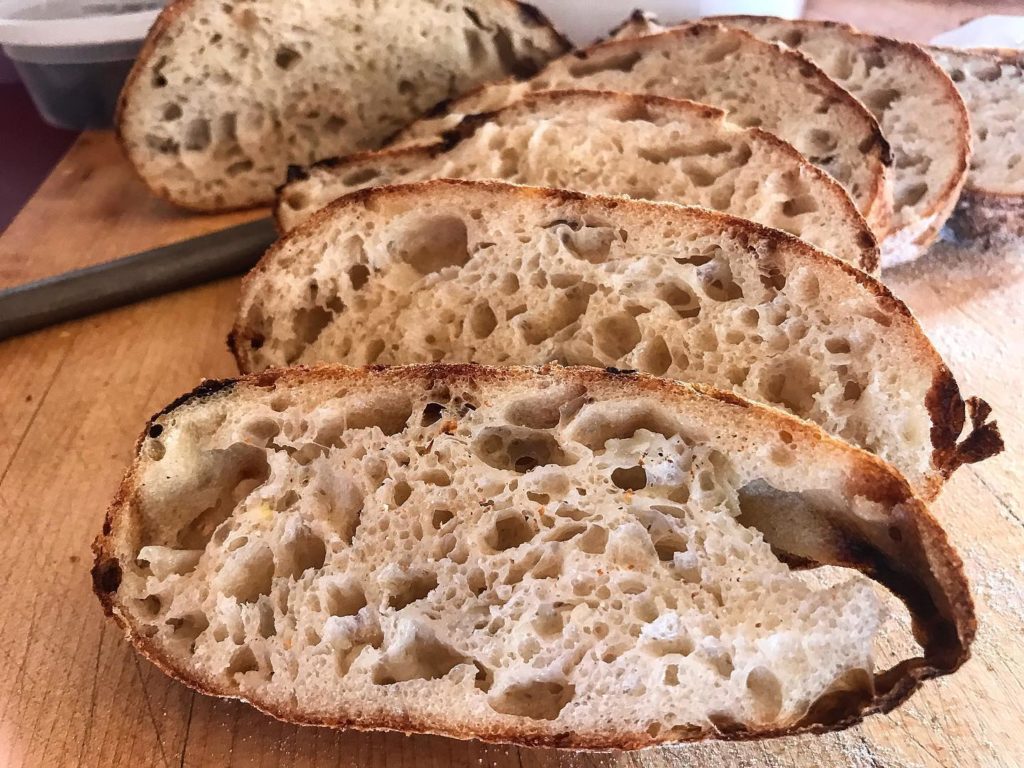Sliced bread at Butter Mountain Backery.