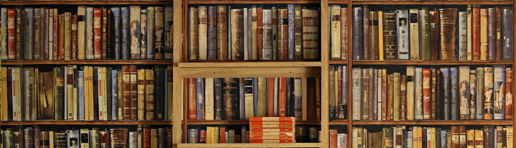 Whittingham Free Public Library. Book shelves.