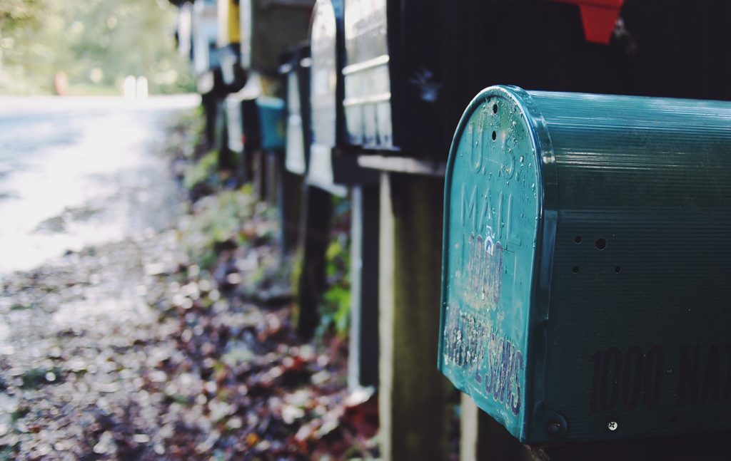 Mail boxes.